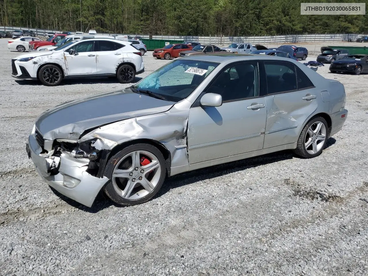 2003 Lexus Is 300 VIN: JTHBD192030065831 Lot: 52198875