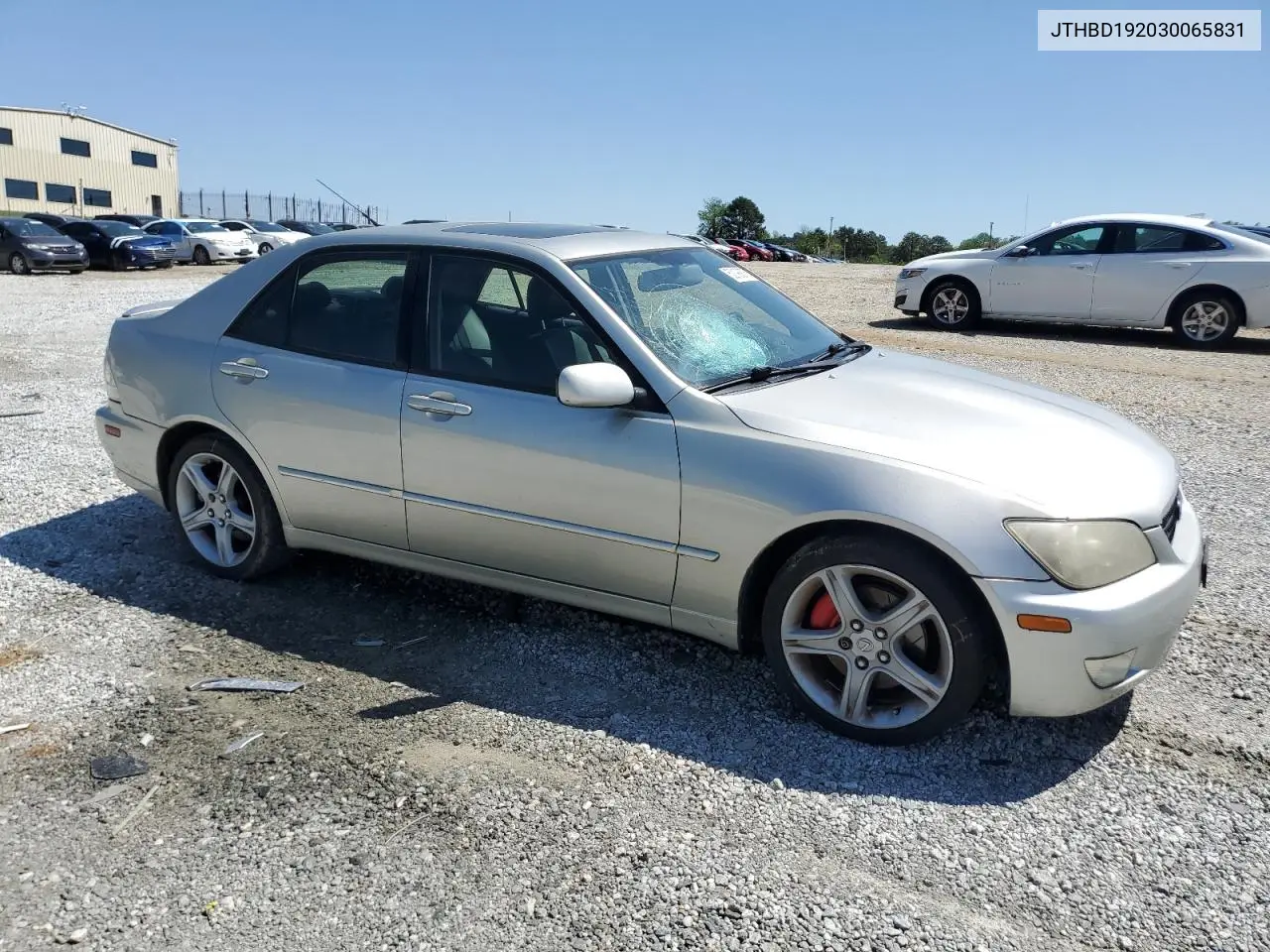 2003 Lexus Is 300 VIN: JTHBD192030065831 Lot: 52198875