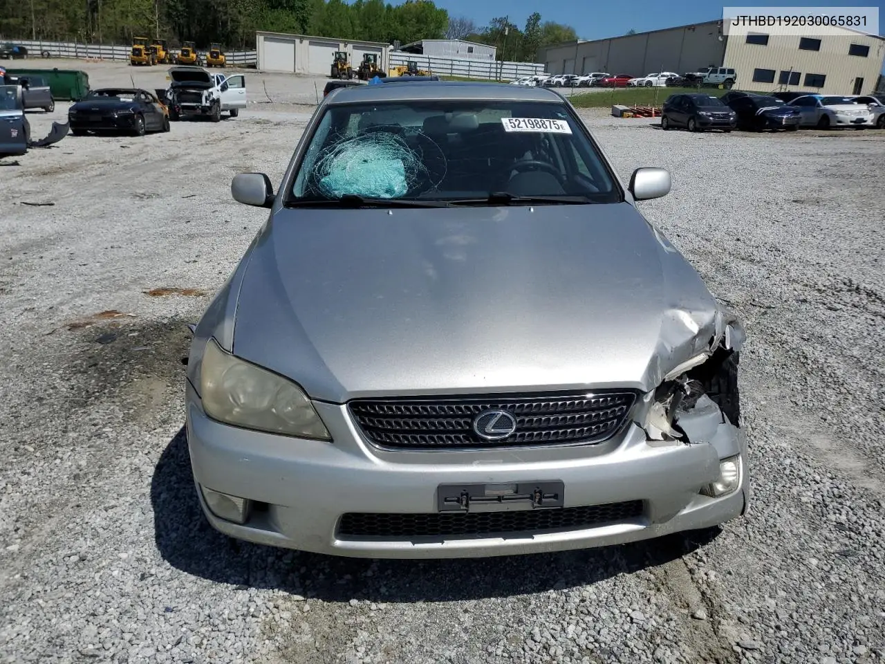 2003 Lexus Is 300 VIN: JTHBD192030065831 Lot: 52198875