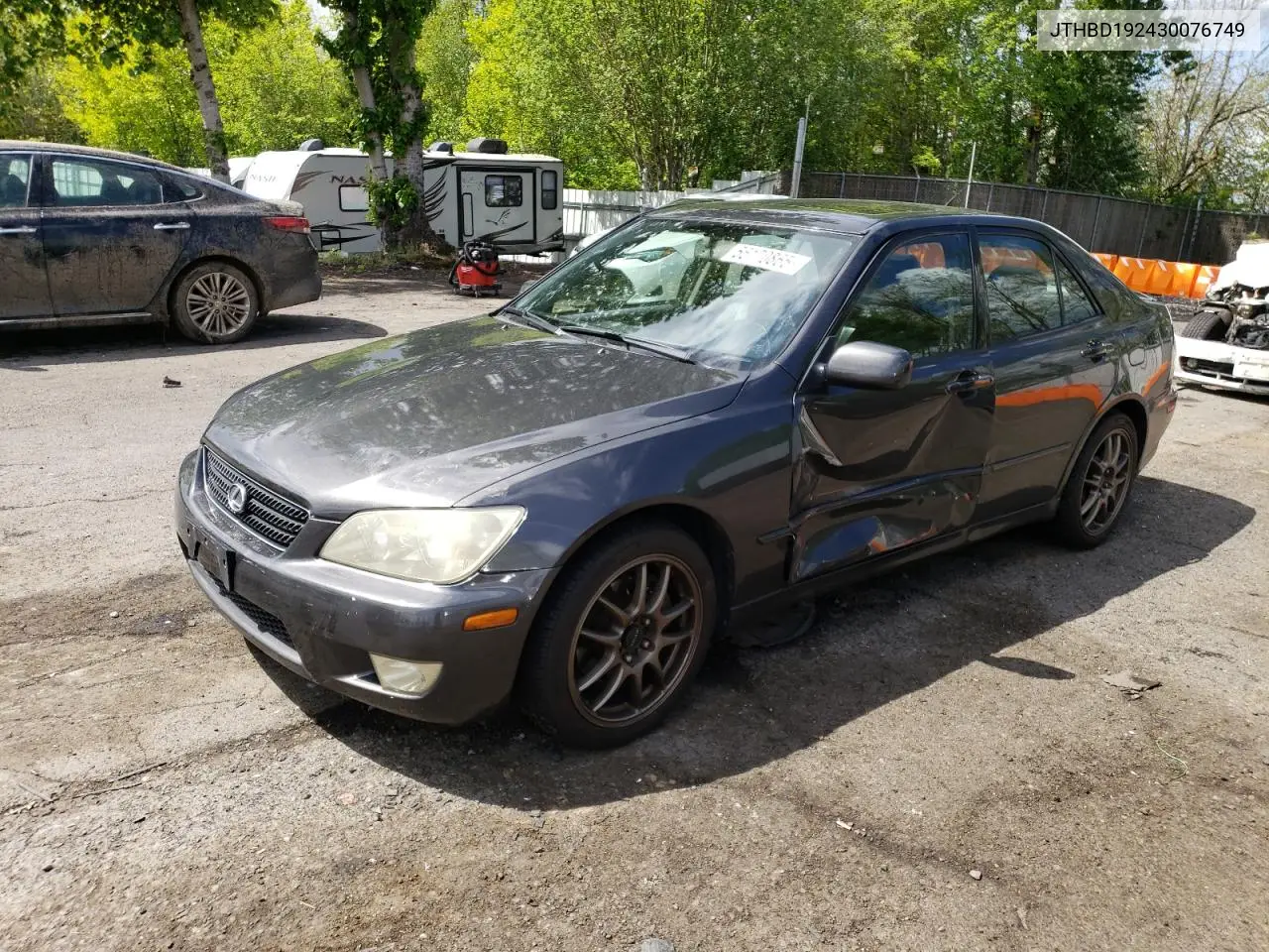 2003 Lexus Is 300 VIN: JTHBD192430076749 Lot: 55170865