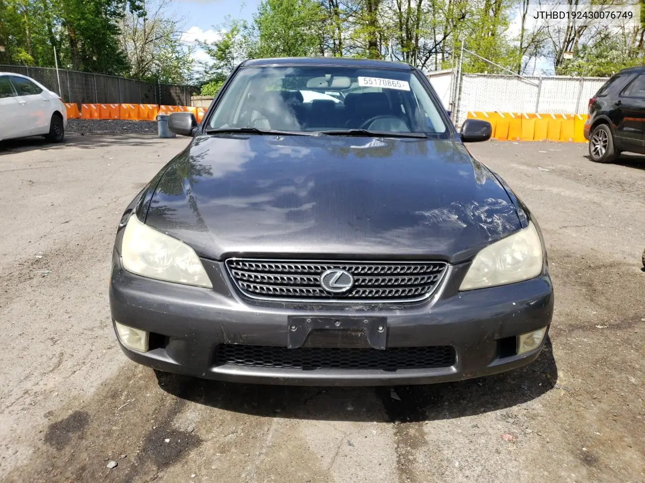 2003 Lexus Is 300 VIN: JTHBD192430076749 Lot: 55170865