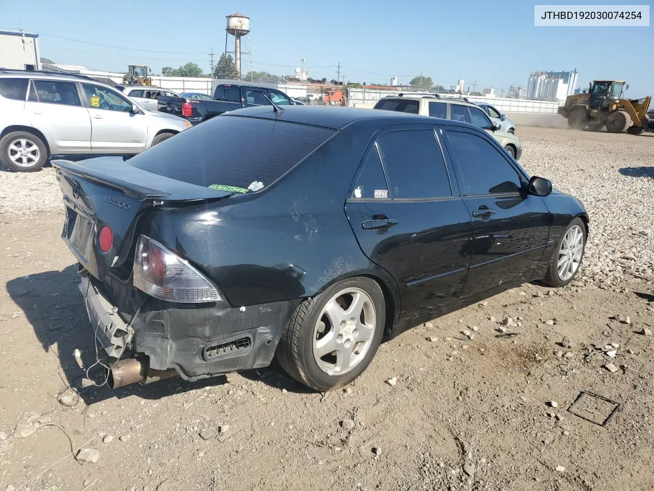 2003 Lexus Is 300 VIN: JTHBD192030074254 Lot: 63560745
