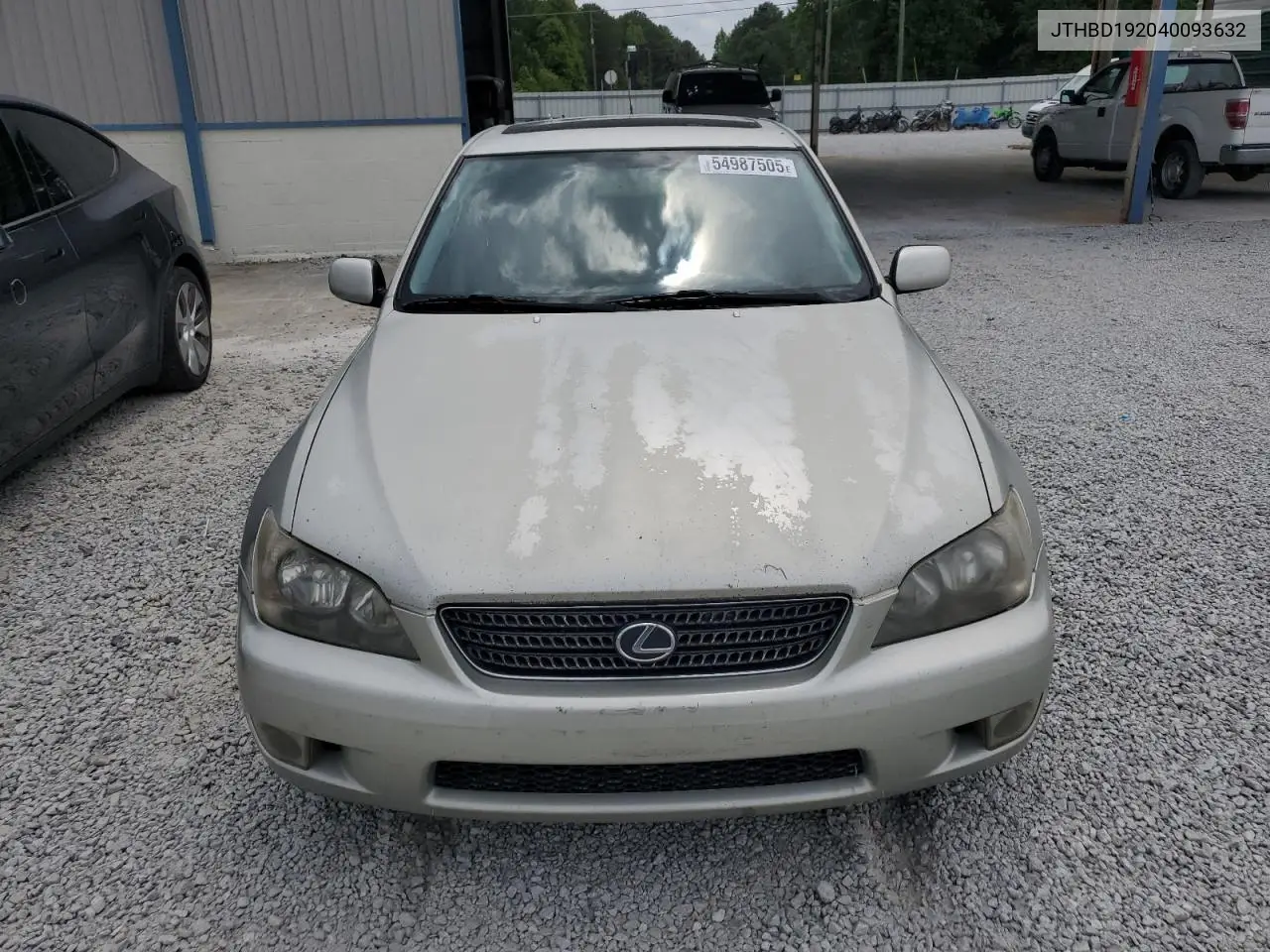 2004 Lexus Is 300 VIN: JTHBD192040093632 Lot: 54987505