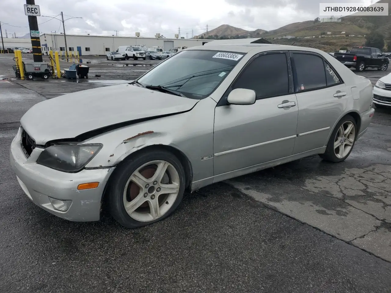 2004 Lexus Is 300 VIN: JTHBD192840083639 Lot: 55603385