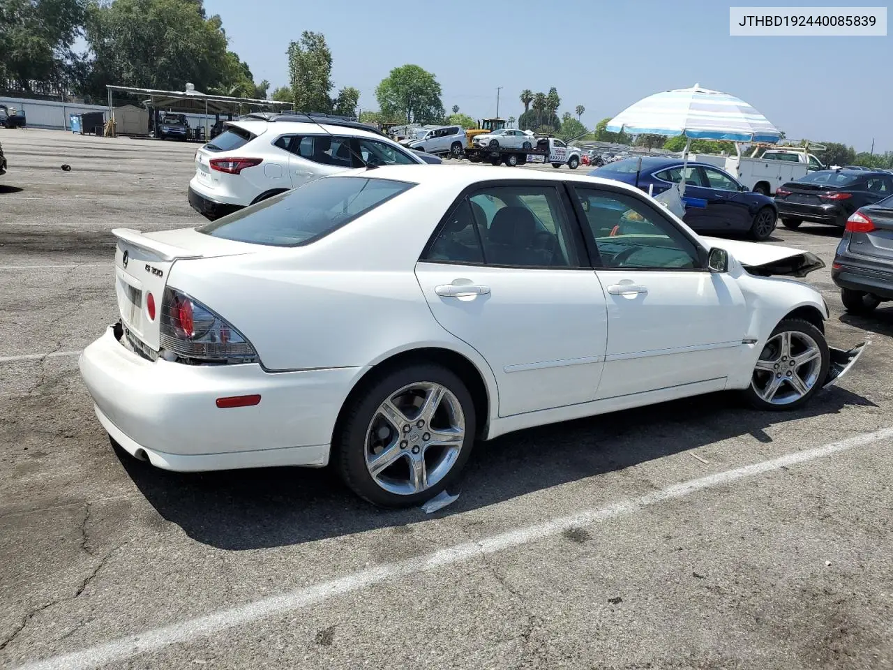 2004 Lexus Is 300 VIN: JTHBD192440085839 Lot: 60322255
