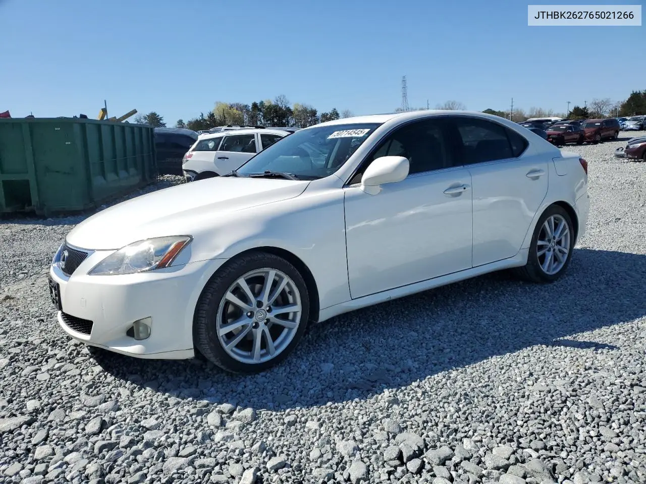 2006 Lexus Is 250 VIN: JTHBK262765021266 Lot: 50714545