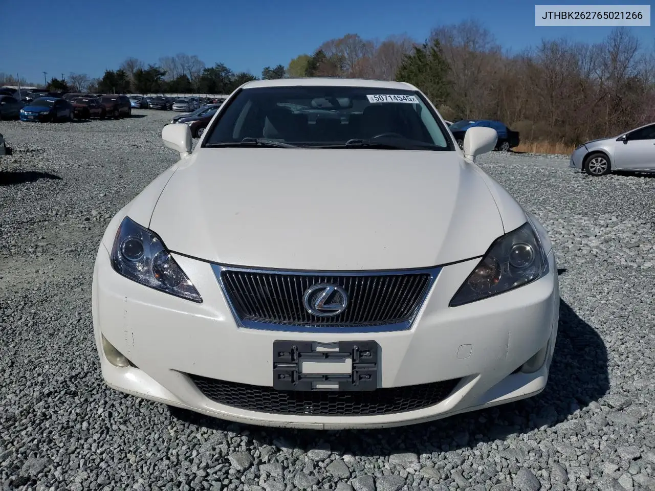 2006 Lexus Is 250 VIN: JTHBK262765021266 Lot: 50714545