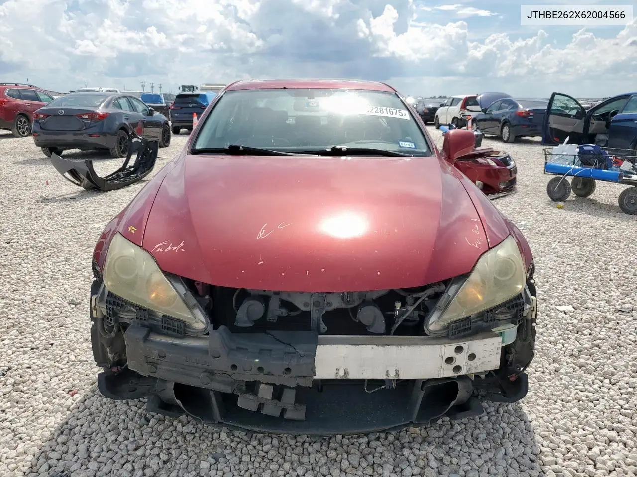 2006 Lexus Is 350 VIN: JTHBE262X62004566 Lot: 62281675