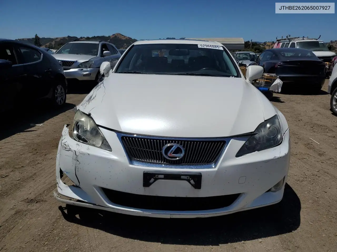 2006 Lexus Is 350 VIN: JTHBE262065007927 Lot: 62968885