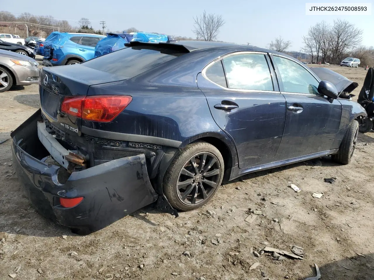 2007 Lexus Is 250 VIN: JTHCK262475008593 Lot: 43154125