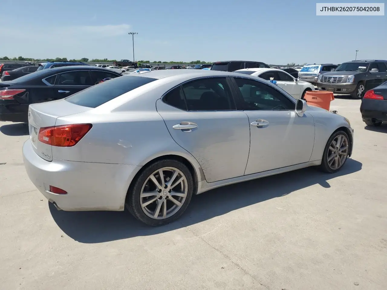 2007 Lexus Is 250 VIN: JTHBK262075042008 Lot: 52261815