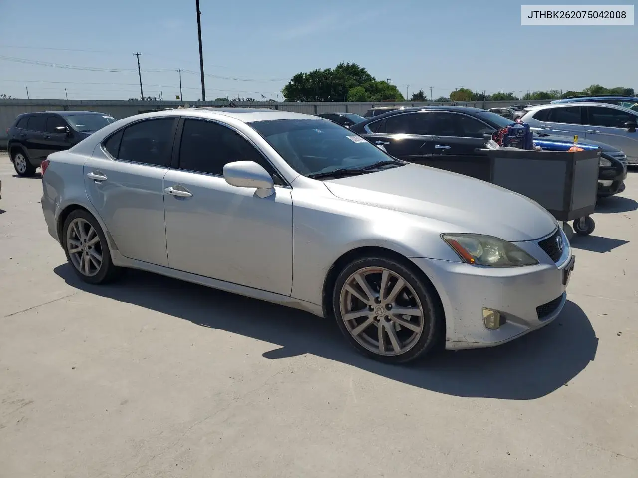 2007 Lexus Is 250 VIN: JTHBK262075042008 Lot: 52261815