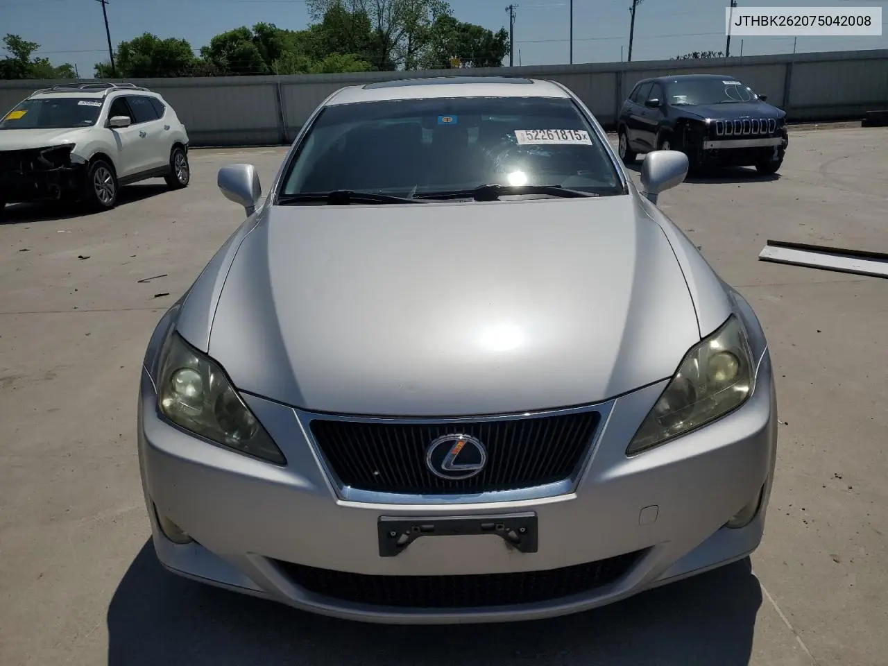 2007 Lexus Is 250 VIN: JTHBK262075042008 Lot: 52261815