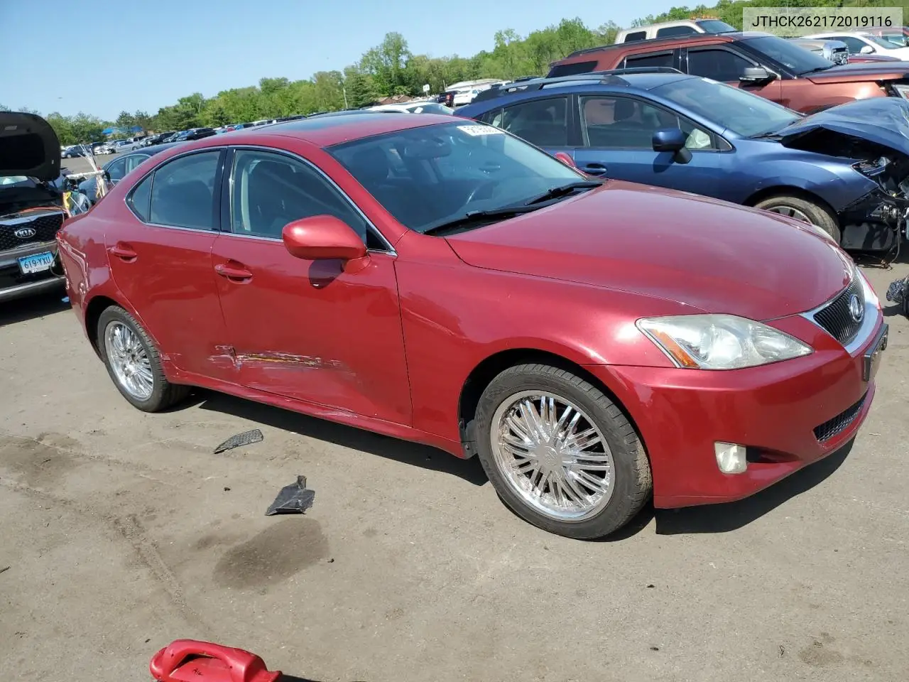2007 Lexus Is 250 VIN: JTHCK262172019116 Lot: 56195625