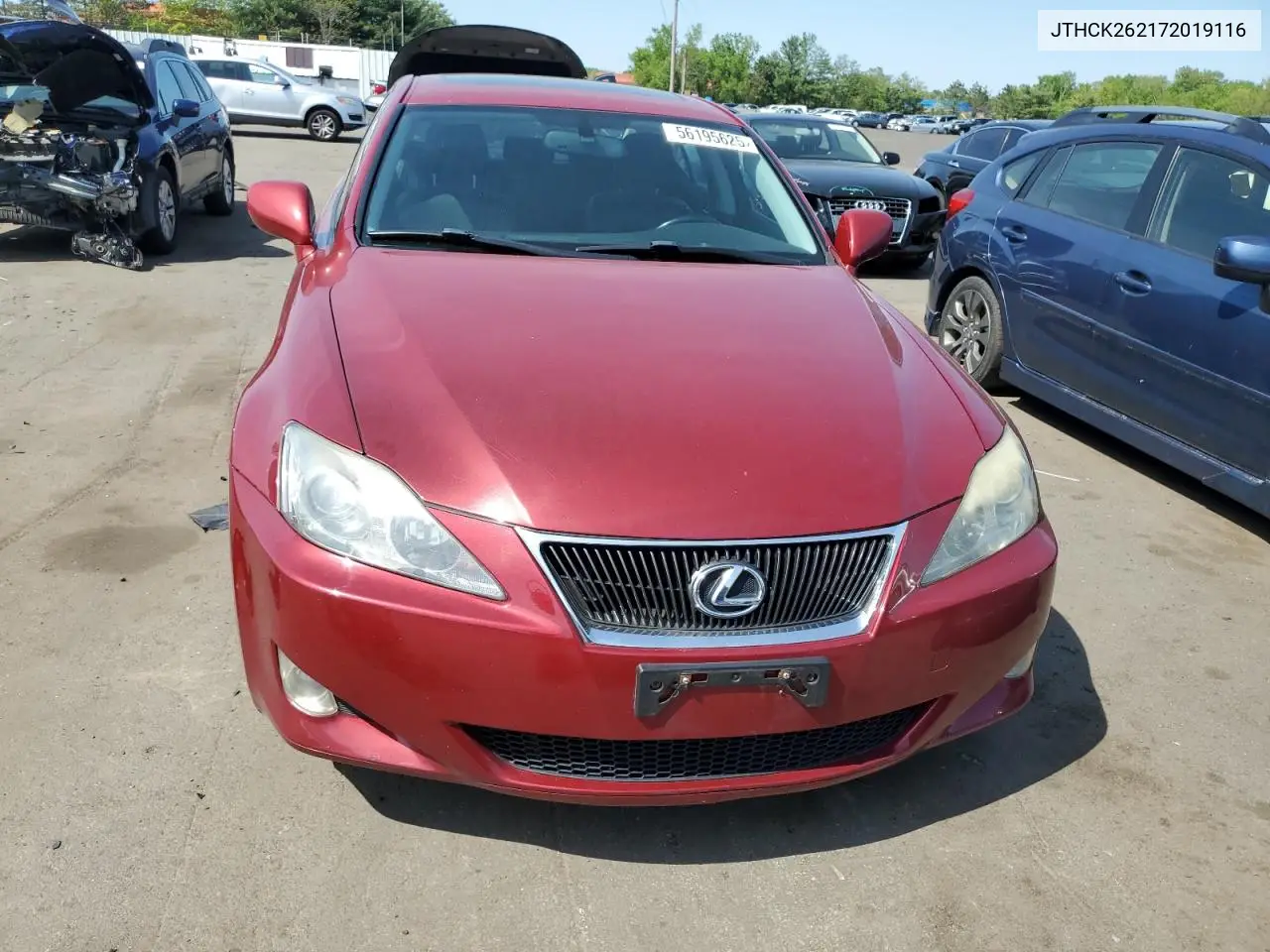 2007 Lexus Is 250 VIN: JTHCK262172019116 Lot: 56195625