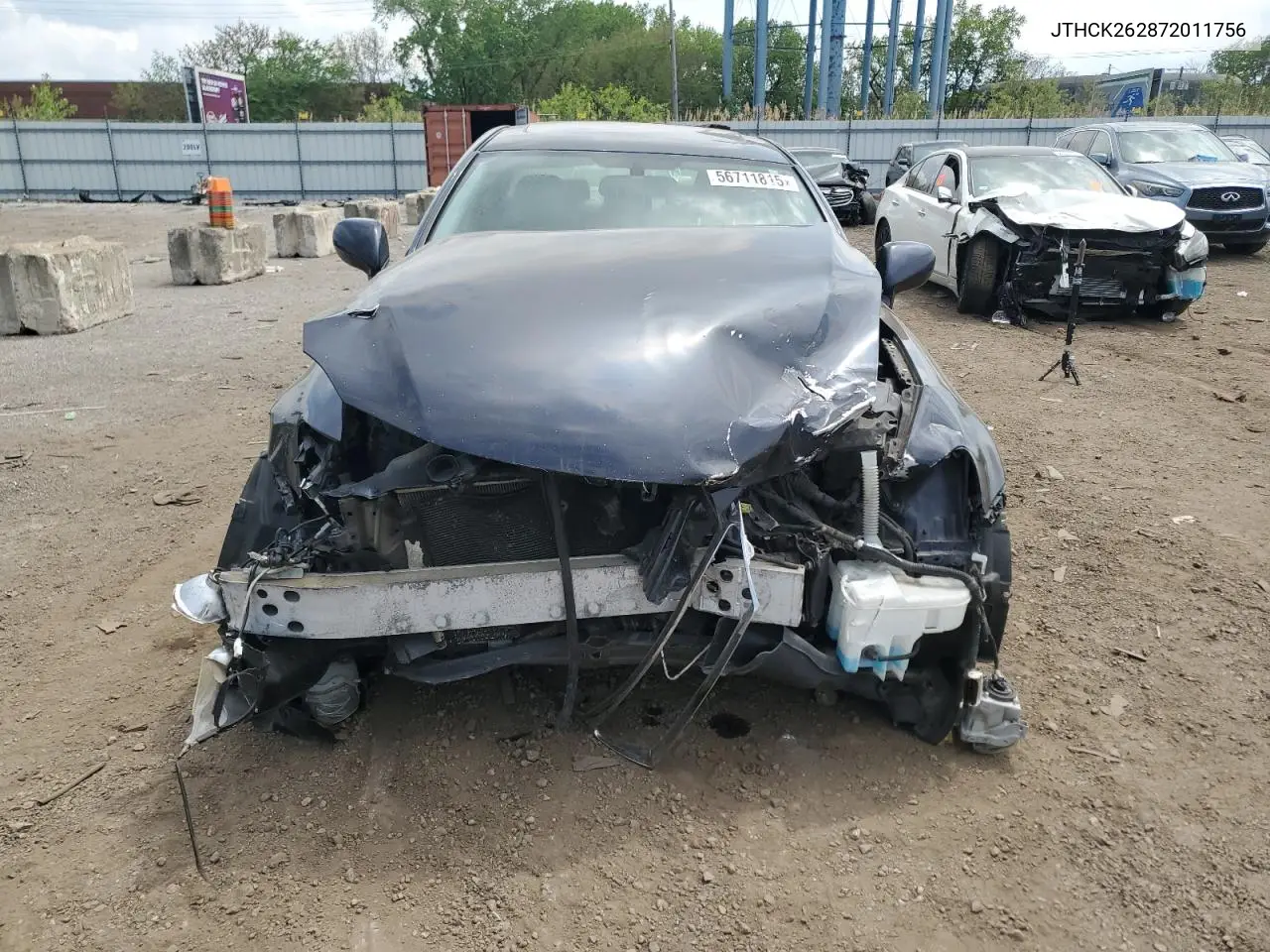 2007 Lexus Is 250 VIN: JTHCK262872011756 Lot: 56711815