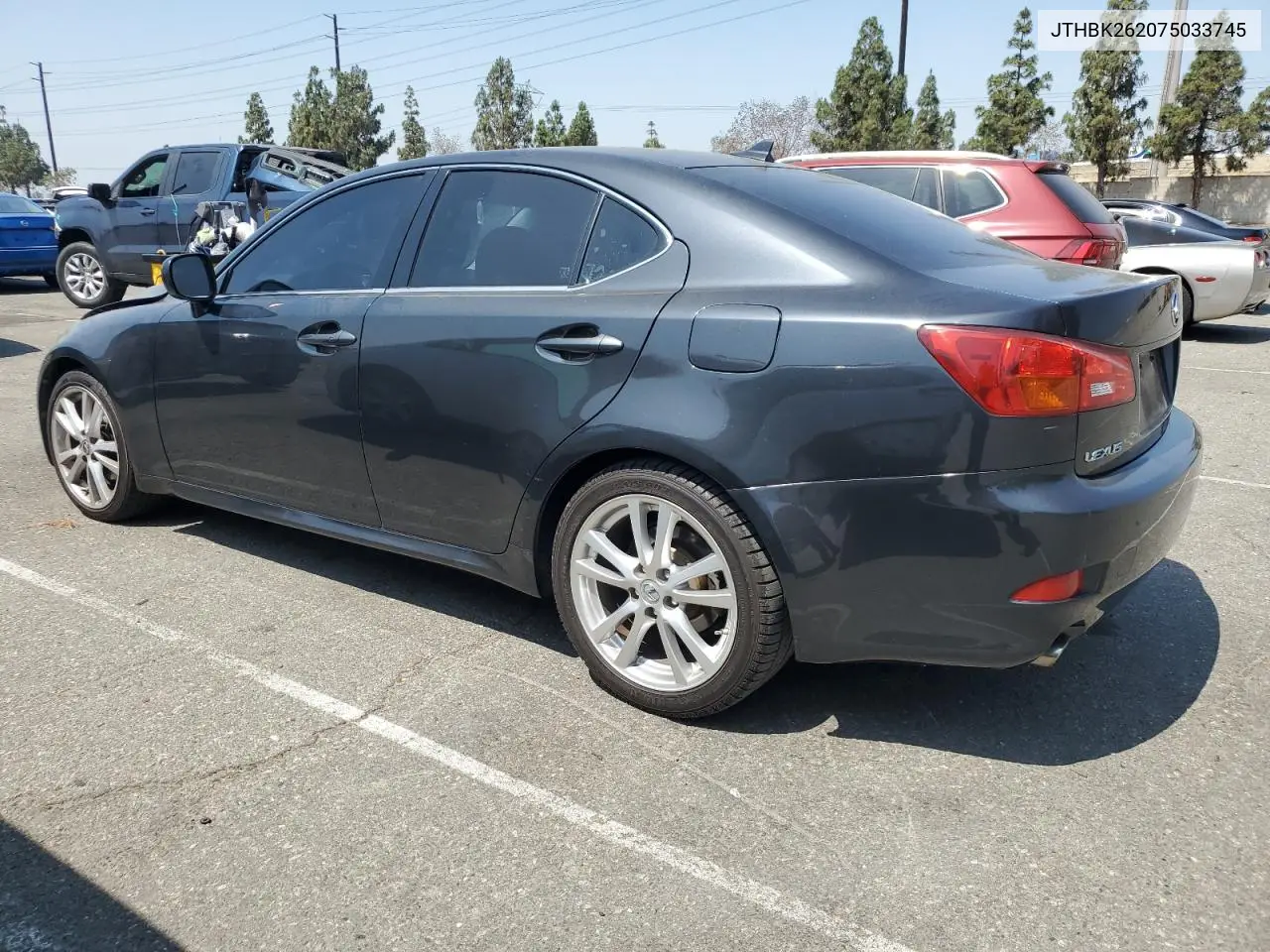 2007 Lexus Is 250 VIN: JTHBK262075033745 Lot: 61972085