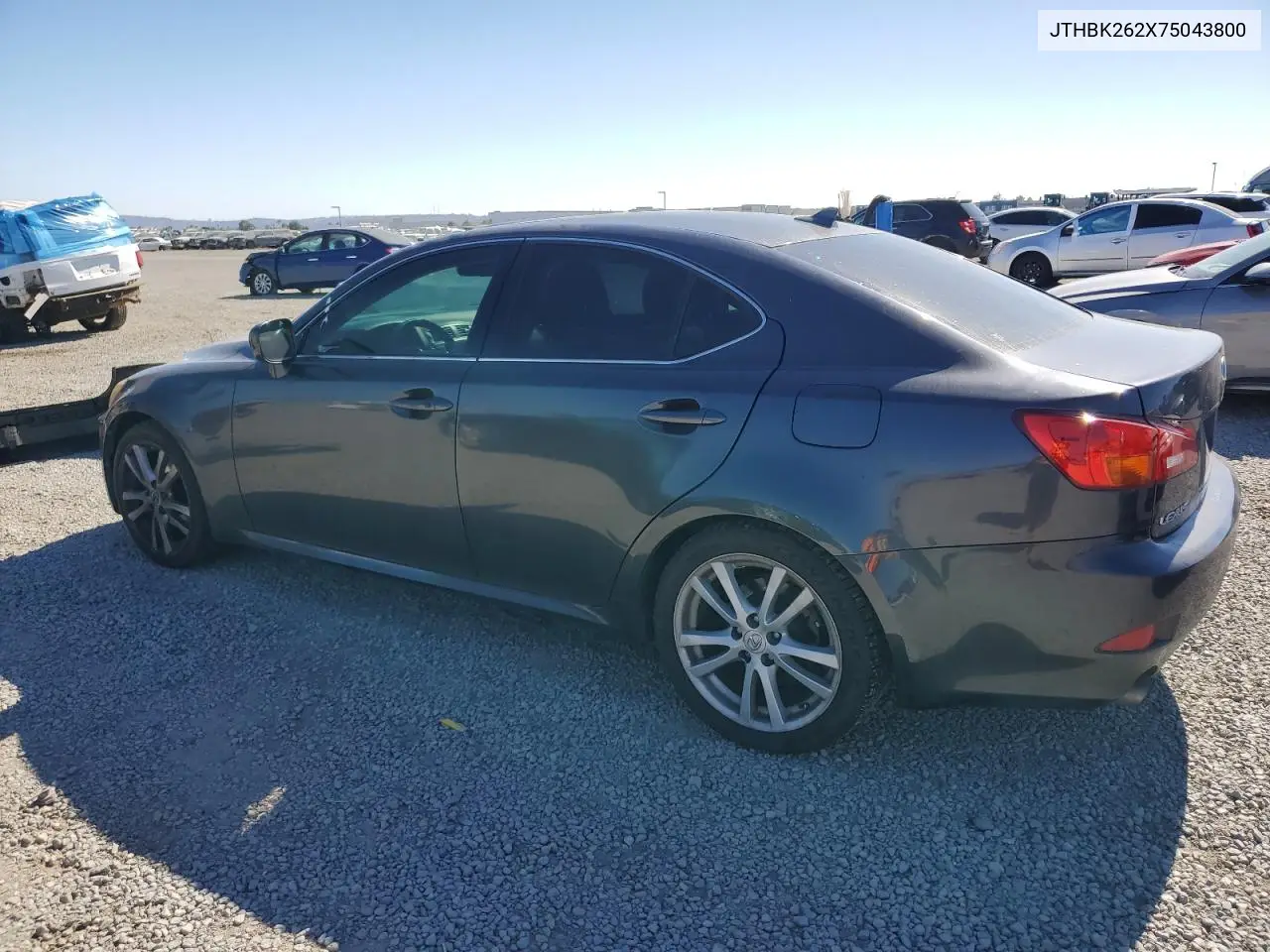 2007 Lexus Is 250 VIN: JTHBK262X75043800 Lot: 62950545