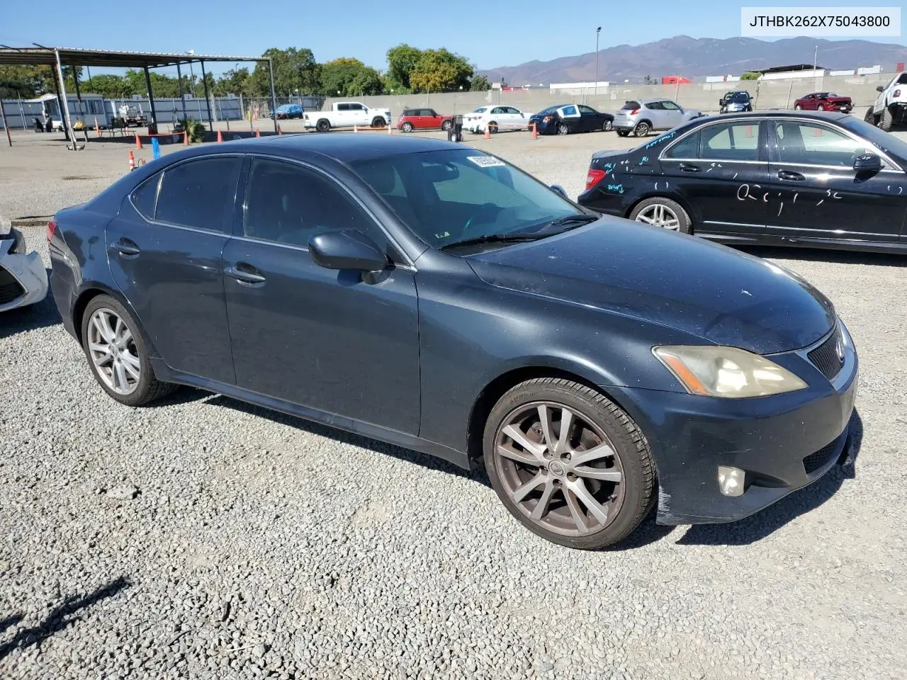 2007 Lexus Is 250 VIN: JTHBK262X75043800 Lot: 62950545