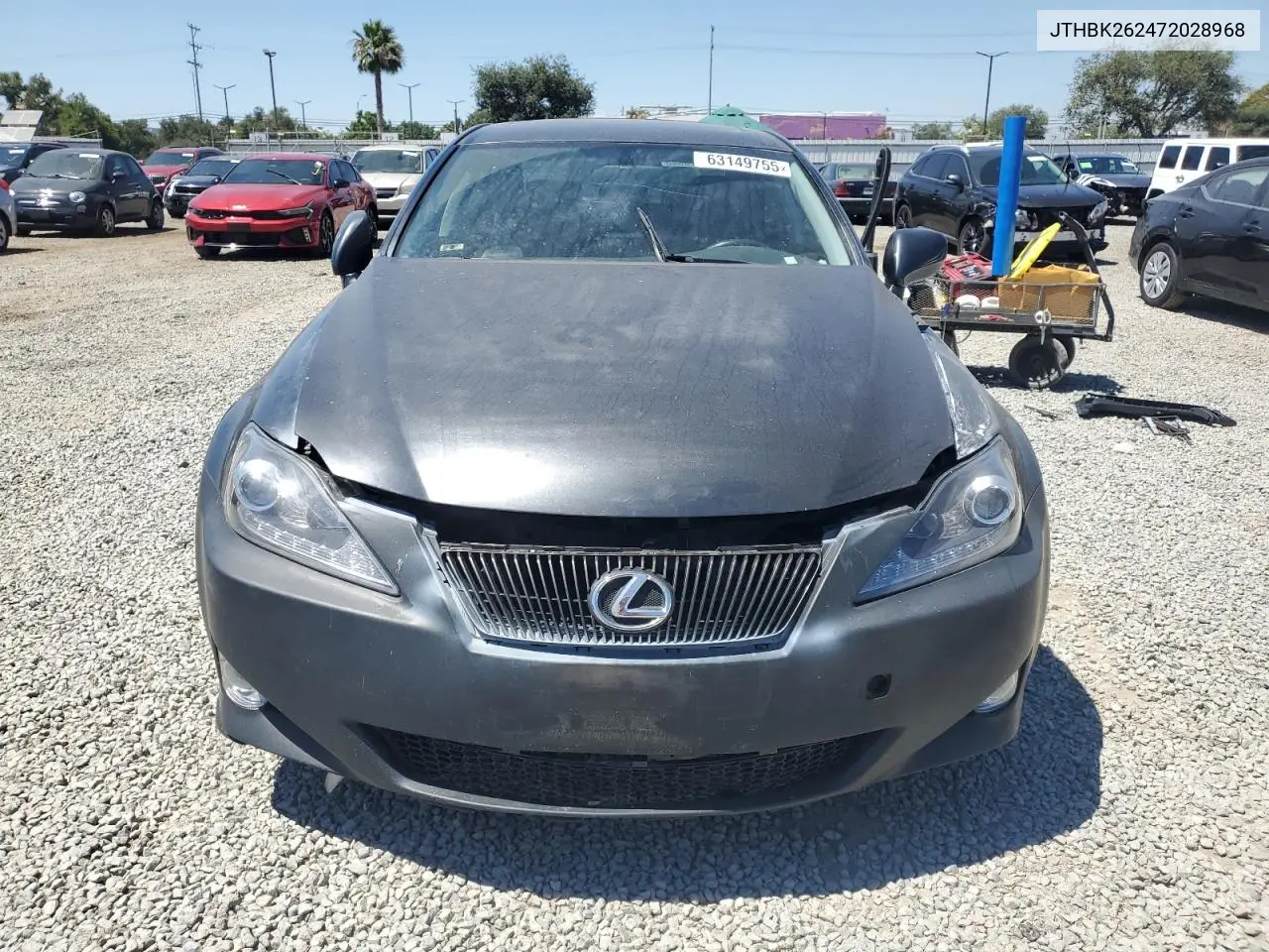 2007 Lexus Is 250 VIN: JTHBK262472028968 Lot: 63149755