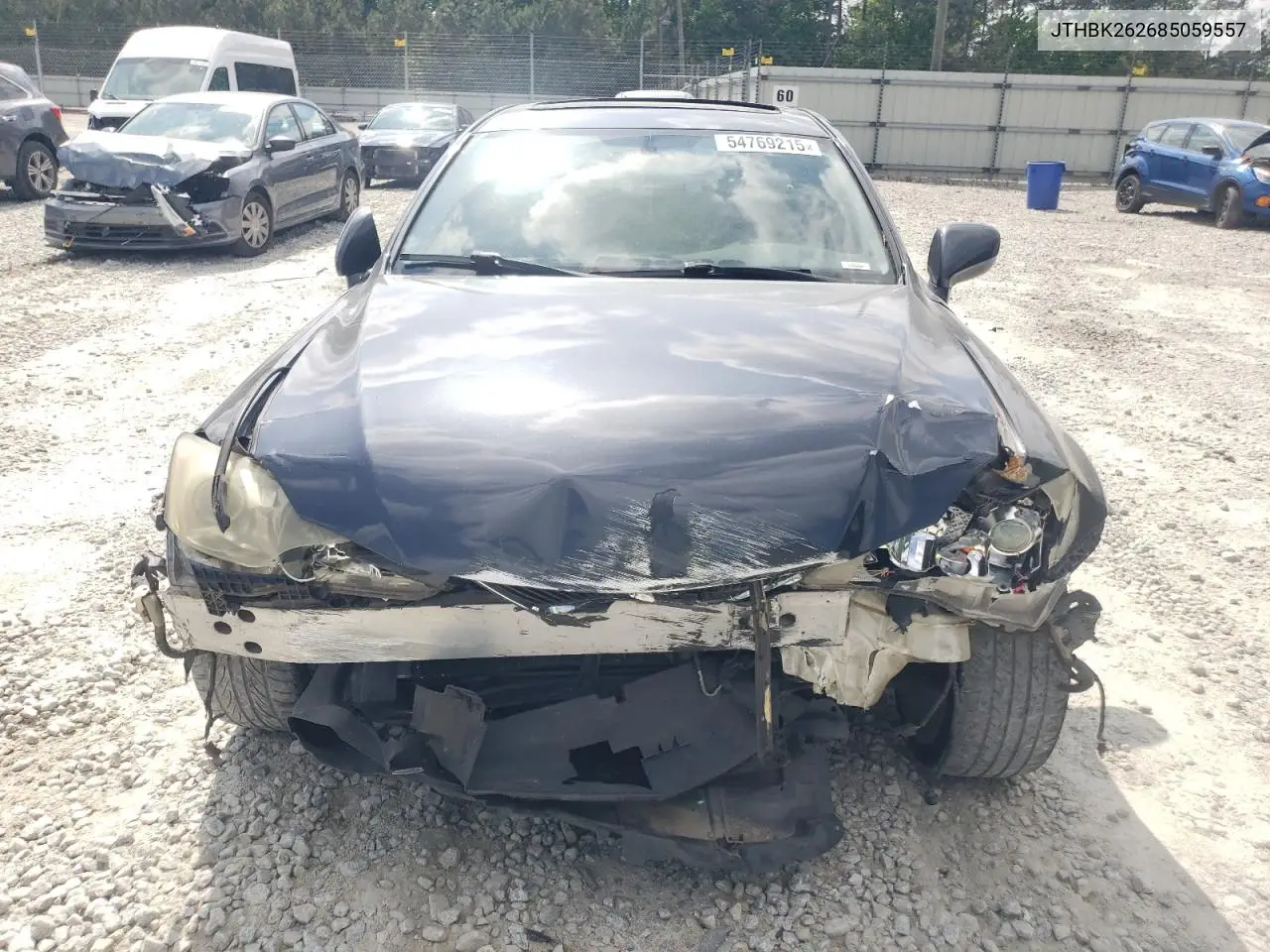 2008 Lexus Is 250 VIN: JTHBK262685059557 Lot: 54769215