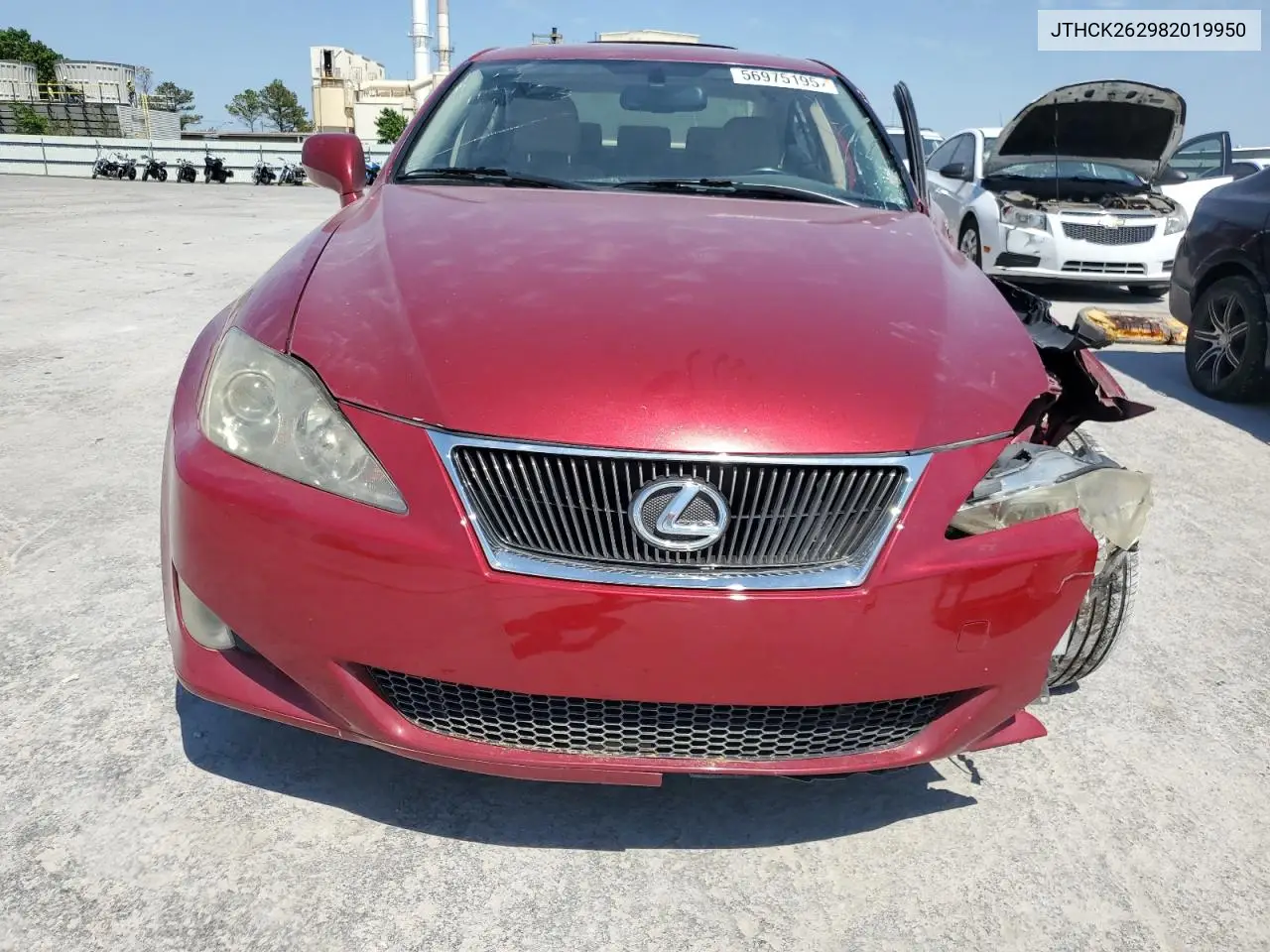 2008 Lexus Is 250 VIN: JTHCK262982019950 Lot: 56975195