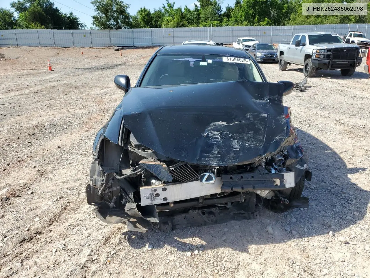 2008 Lexus Is 250 VIN: JTHBK262485062098 Lot: 61596025