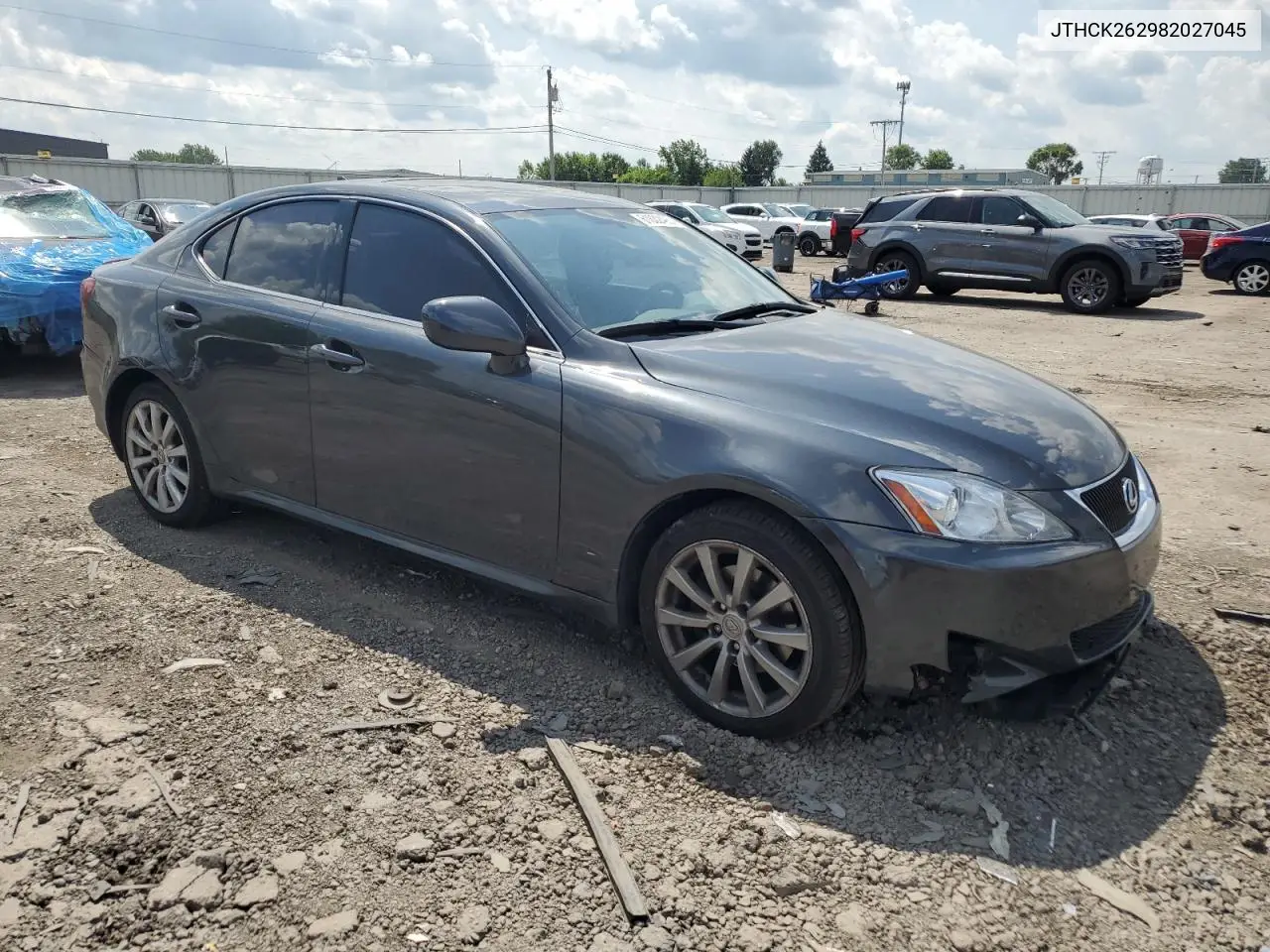 2008 Lexus Is 250 VIN: JTHCK262982027045 Lot: 61832495