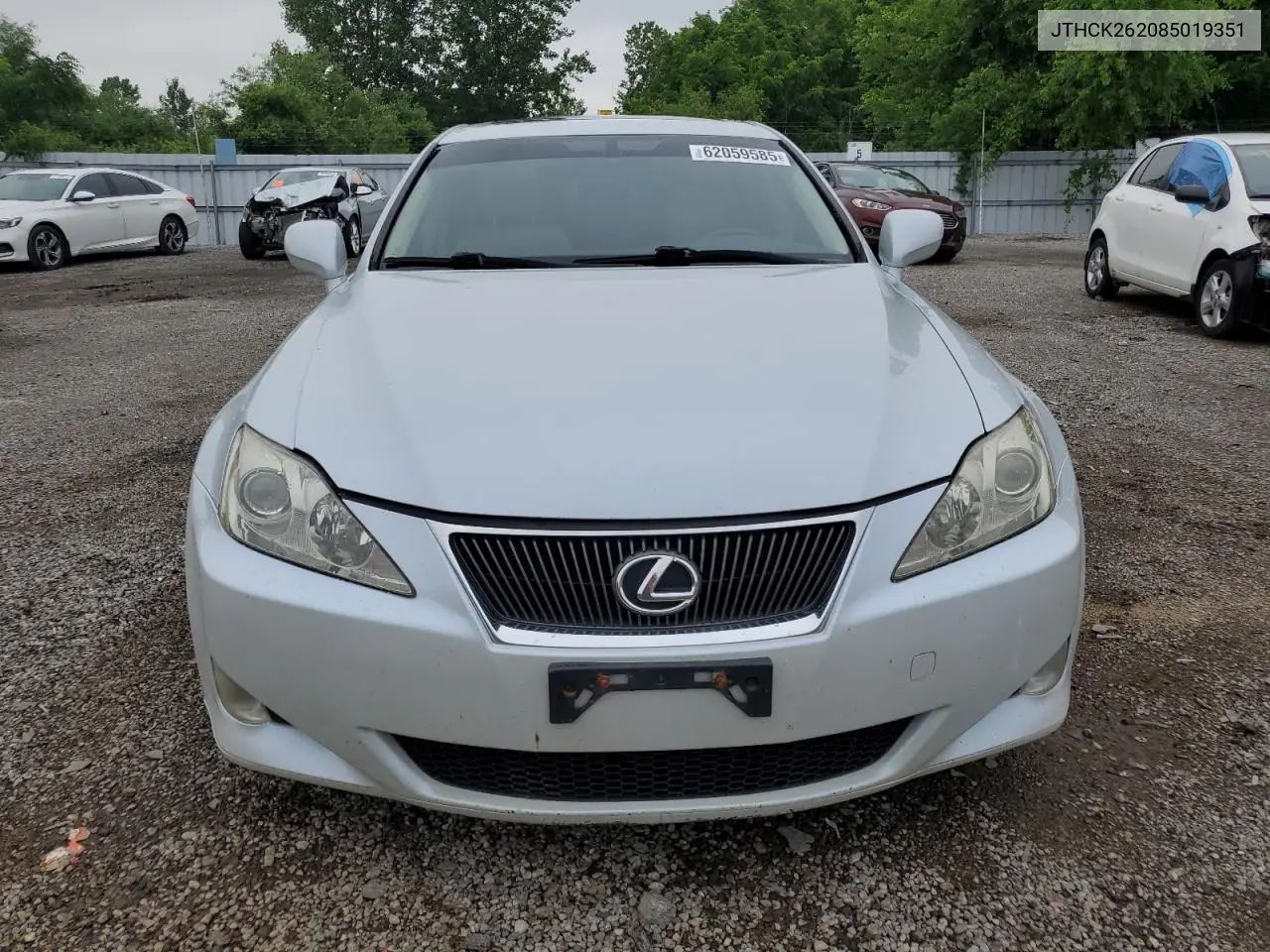 2008 Lexus Is 250 VIN: JTHCK262085019351 Lot: 62059585