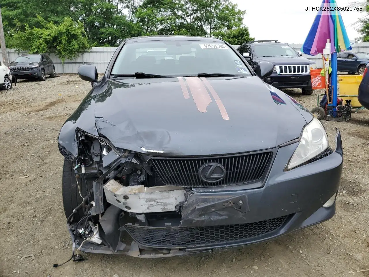 2008 Lexus Is 250 VIN: JTHCK262X85020765 Lot: 62653565
