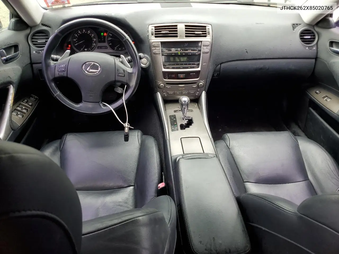 2008 Lexus Is 250 VIN: JTHCK262X85020765 Lot: 62653565
