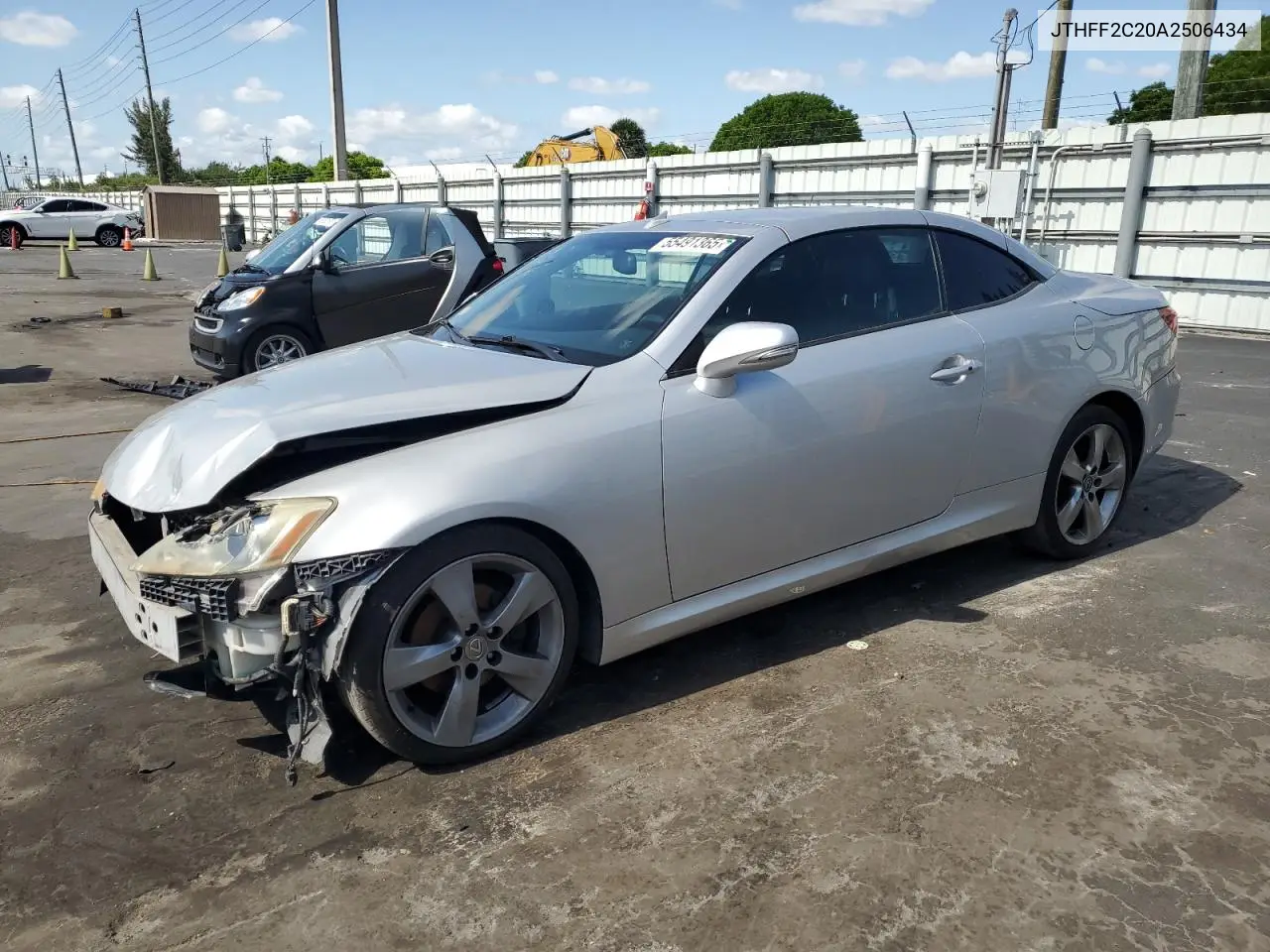 2010 Lexus Is 250 VIN: JTHFF2C20A2506434 Lot: 55491365