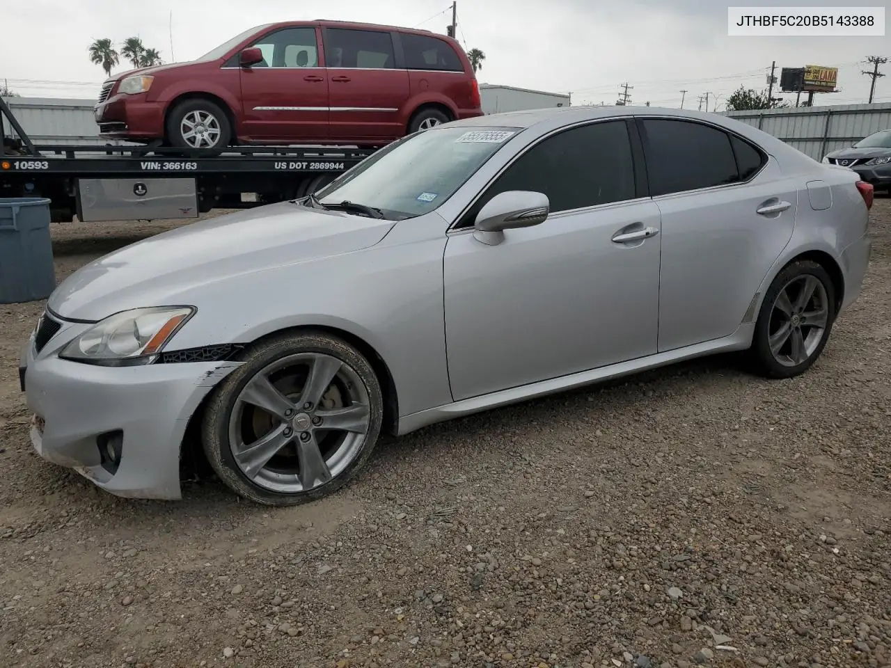 2011 Lexus Is 250 VIN: JTHBF5C20B5143388 Lot: 55576555