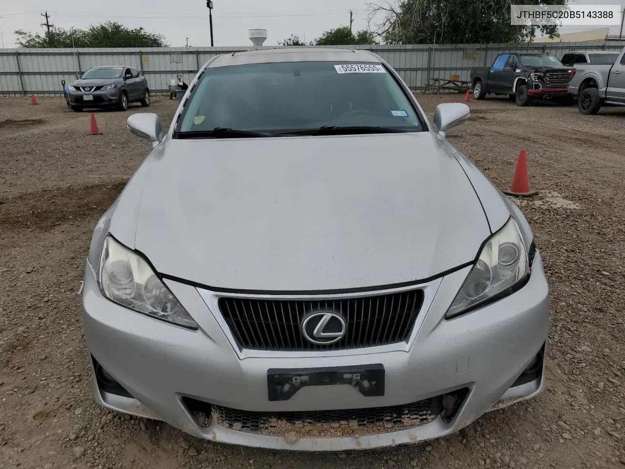 2011 Lexus Is 250 VIN: JTHBF5C20B5143388 Lot: 55576555
