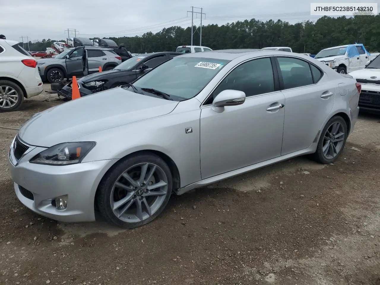 2011 Lexus Is 250 VIN: JTHBF5C23B5143210 Lot: 55988735