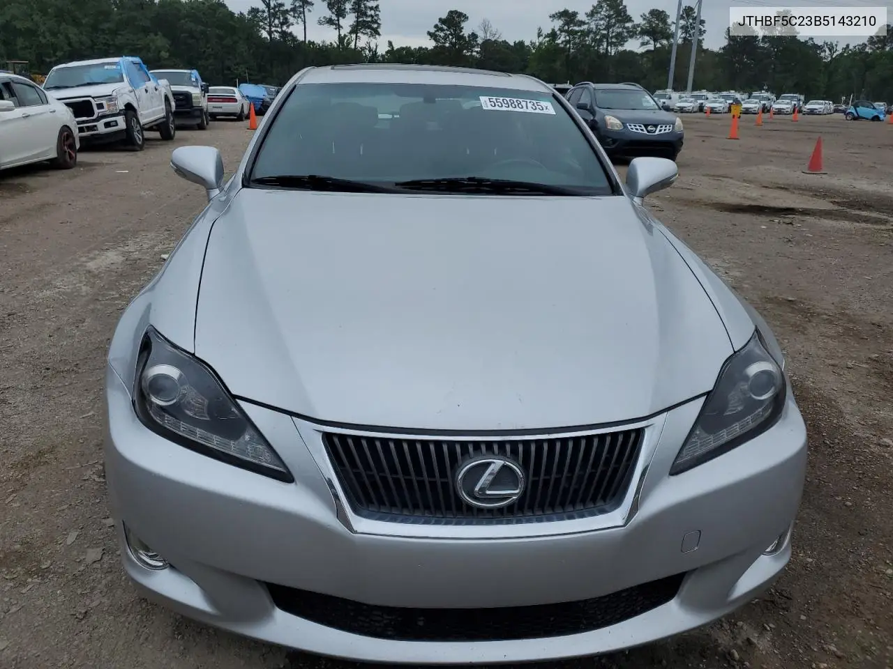 2011 Lexus Is 250 VIN: JTHBF5C23B5143210 Lot: 55988735