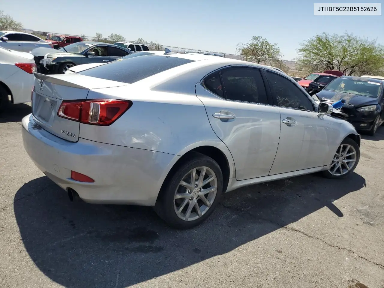 2011 Lexus Is 250 VIN: JTHBF5C22B5152626 Lot: 60468225