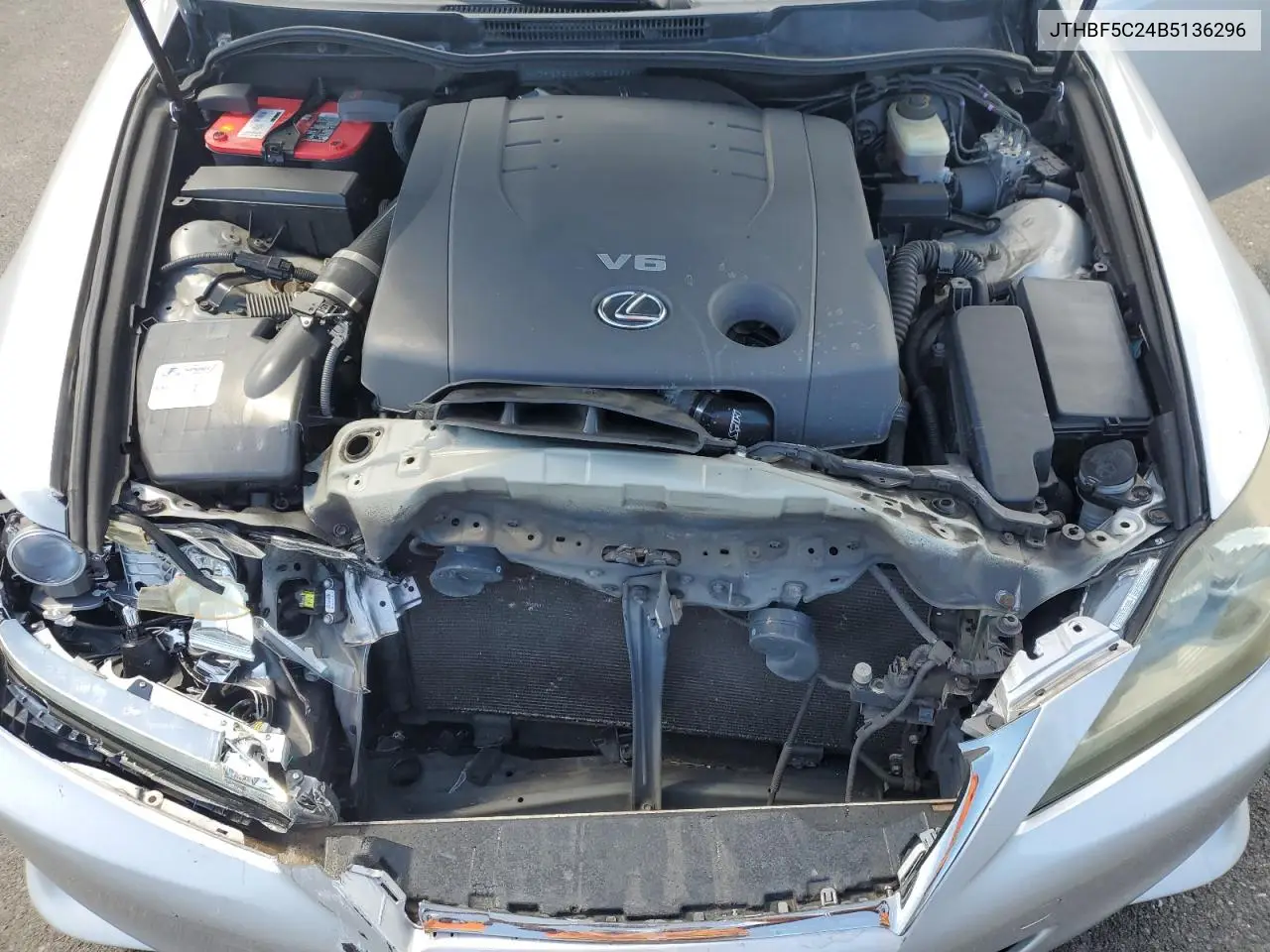2011 Lexus Is 250 VIN: JTHBF5C24B5136296 Lot: 60577385