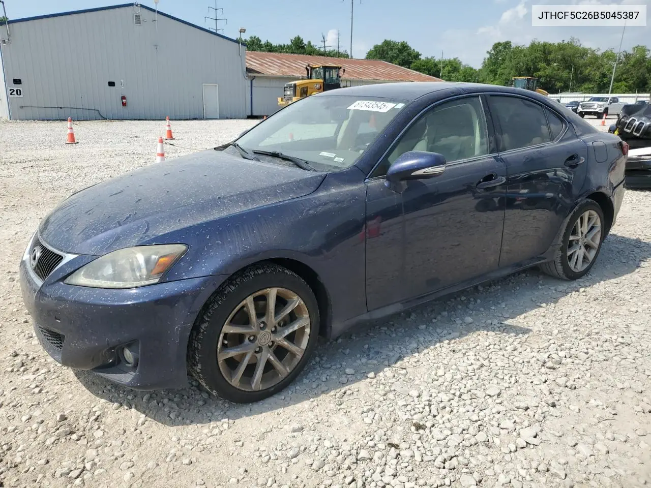 2011 Lexus Is 250 VIN: JTHCF5C26B5045387 Lot: 61343545