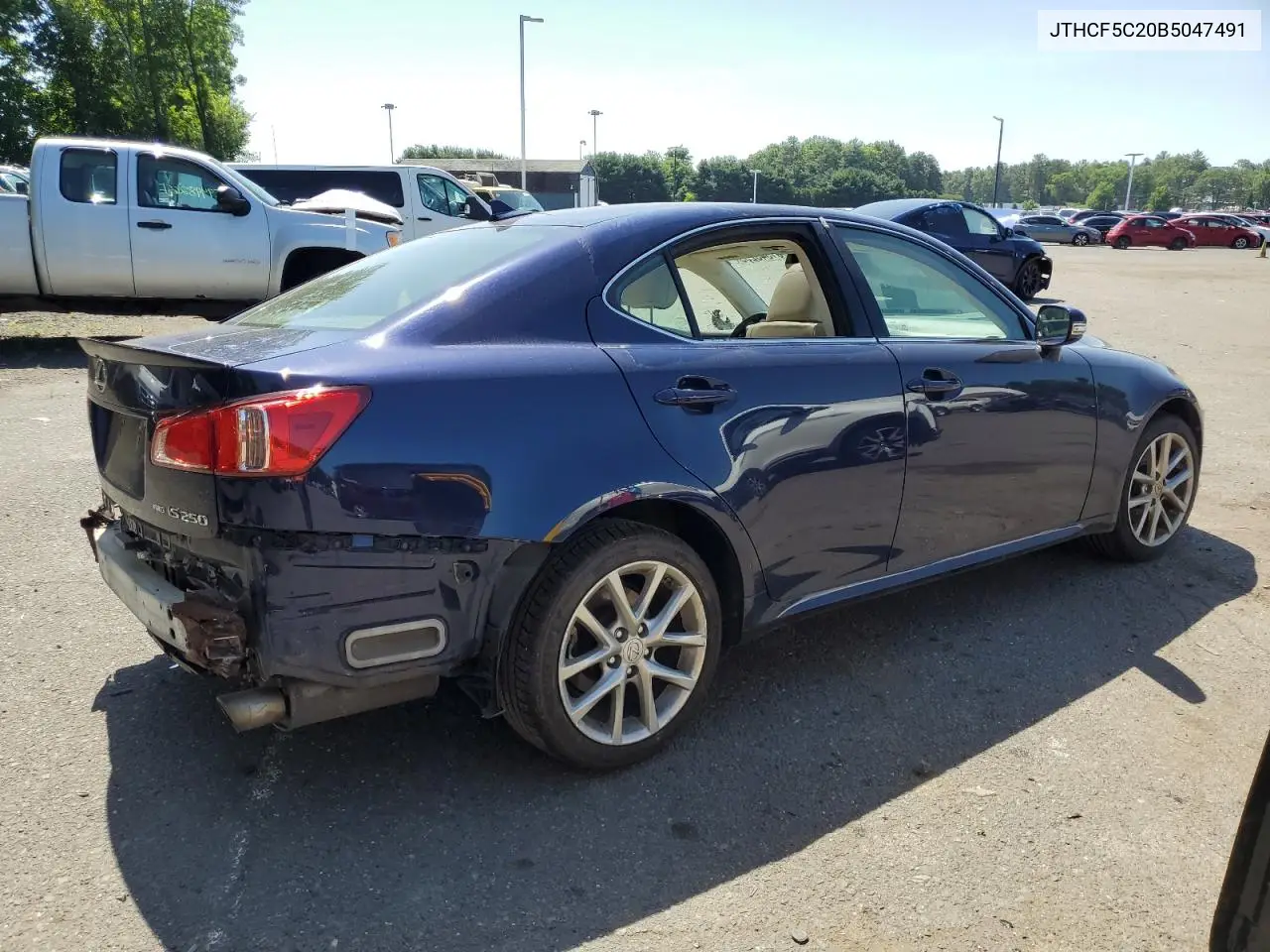2011 Lexus Is 250 VIN: JTHCF5C20B5047491 Lot: 61345255