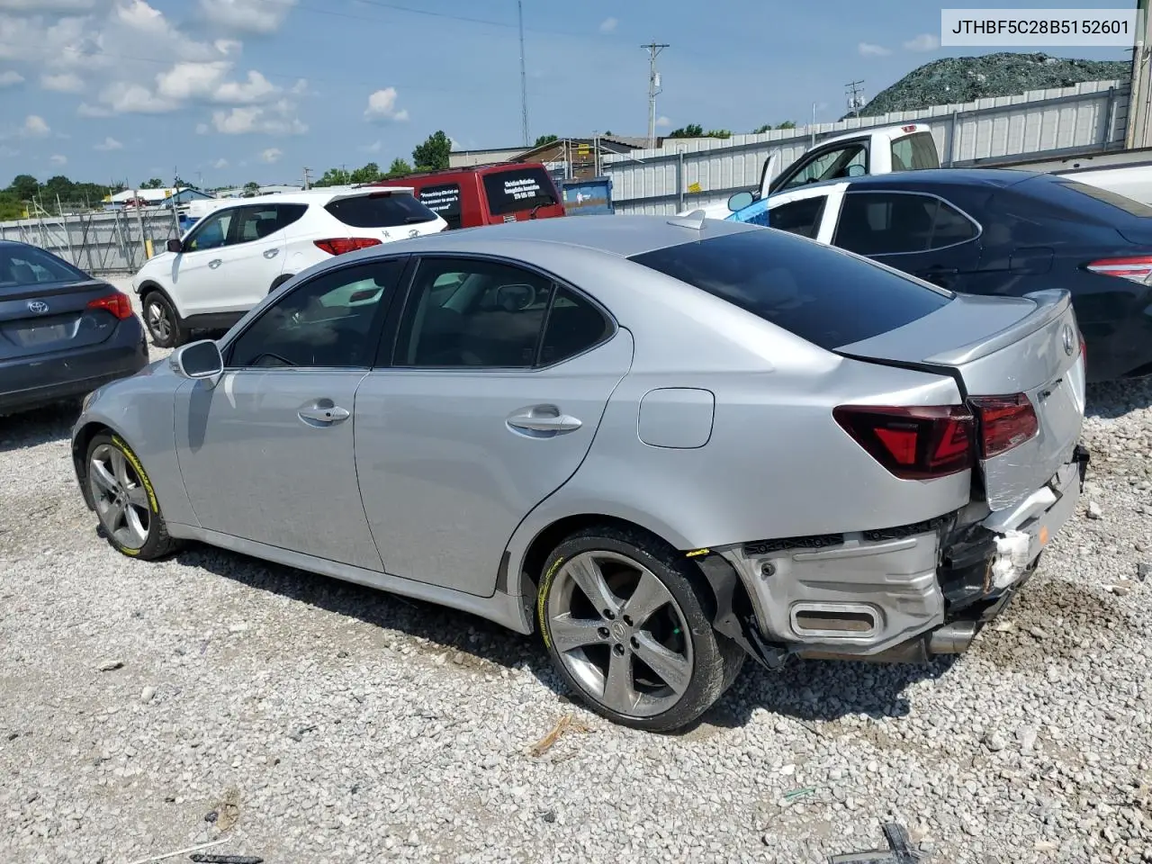 2011 Lexus Is 250 VIN: JTHBF5C28B5152601 Lot: 61553105