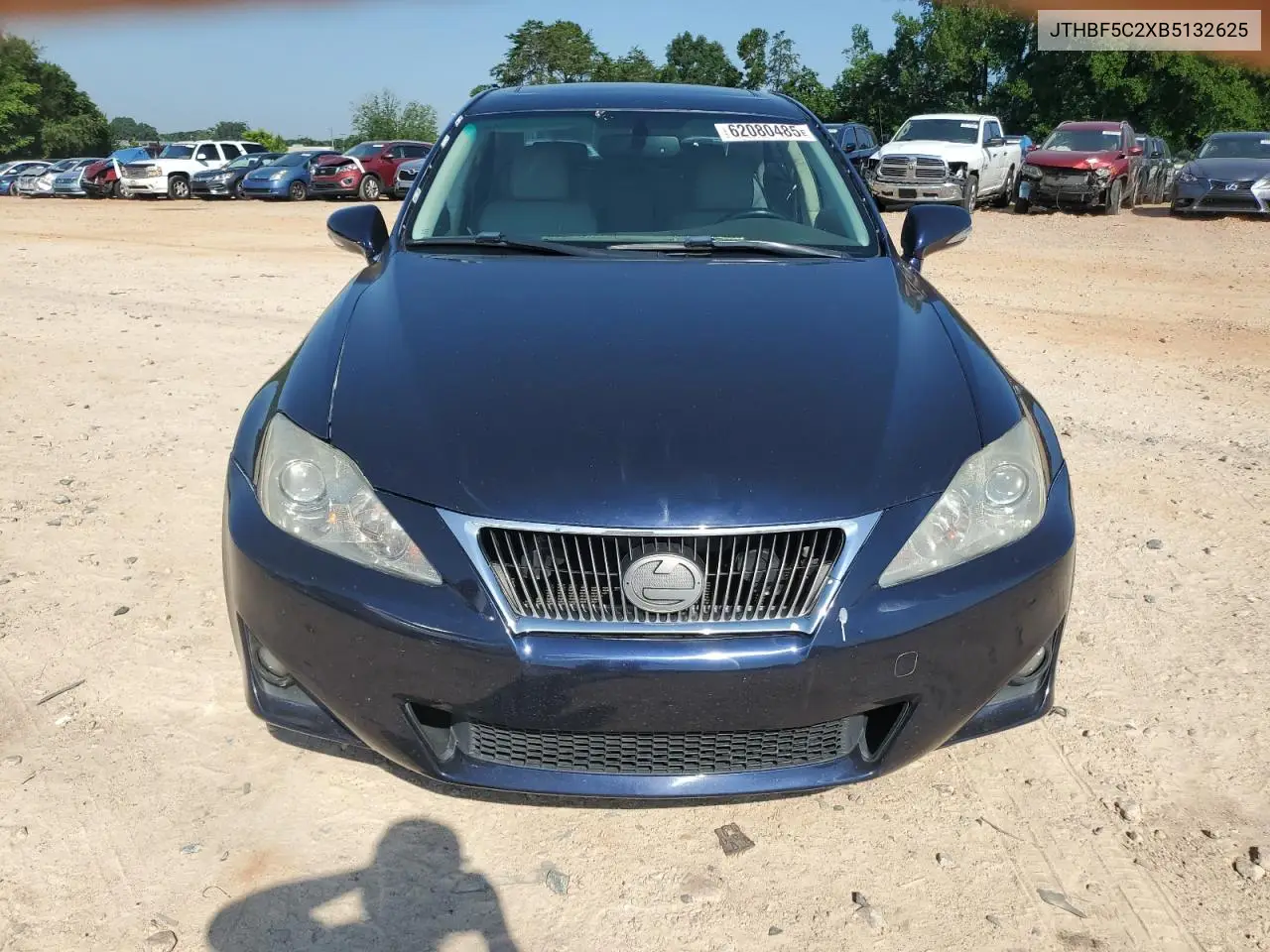 2011 Lexus Is 250 VIN: JTHBF5C2XB5132625 Lot: 62080485