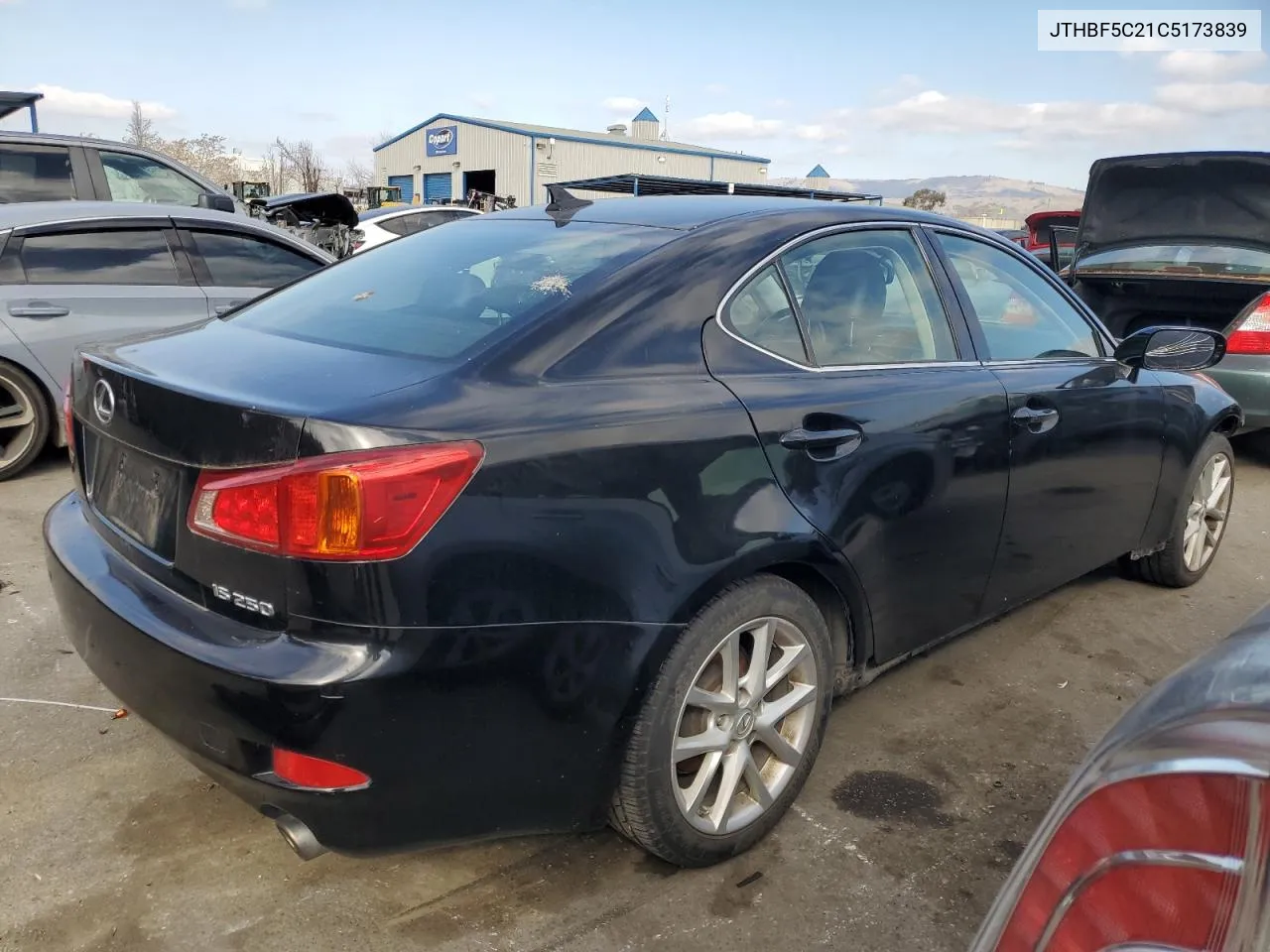 2012 Lexus Is 250 VIN: JTHBF5C21C5173839 Lot: 43399155