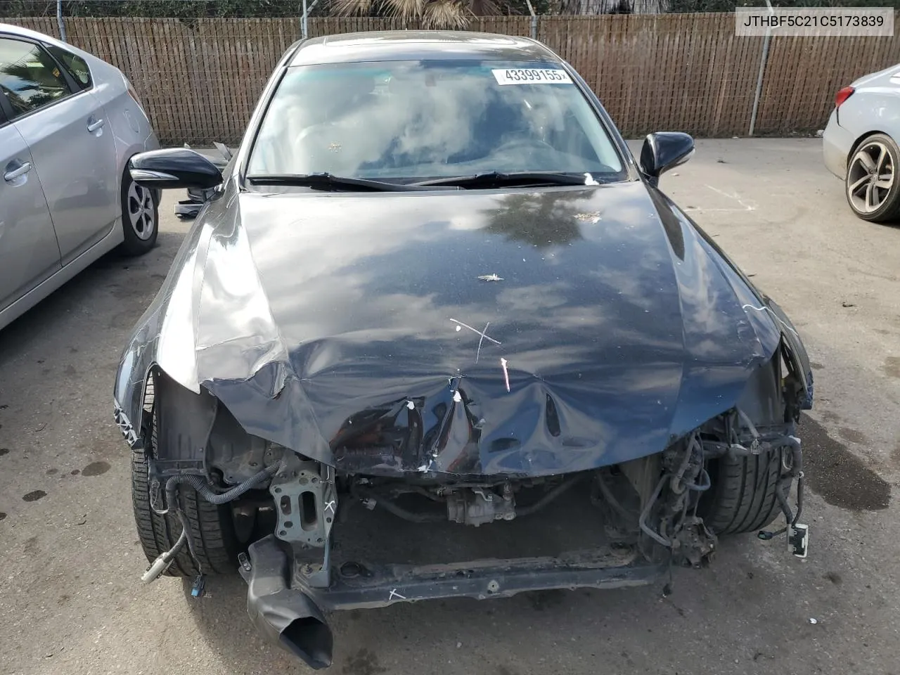 2012 Lexus Is 250 VIN: JTHBF5C21C5173839 Lot: 43399155