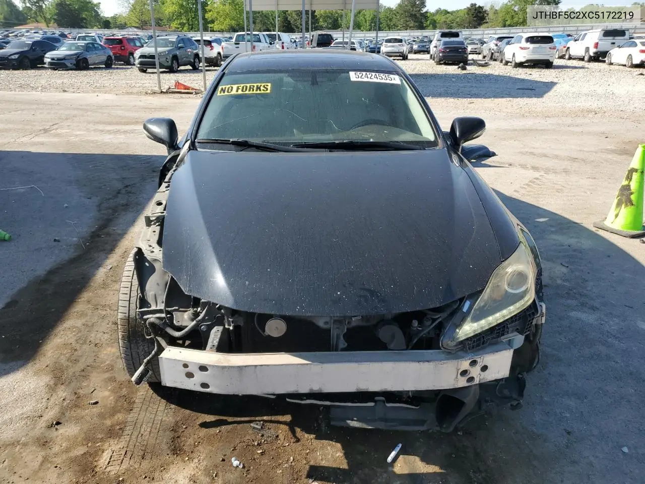 2012 Lexus Is 250 VIN: JTHBF5C2XC5172219 Lot: 52424535