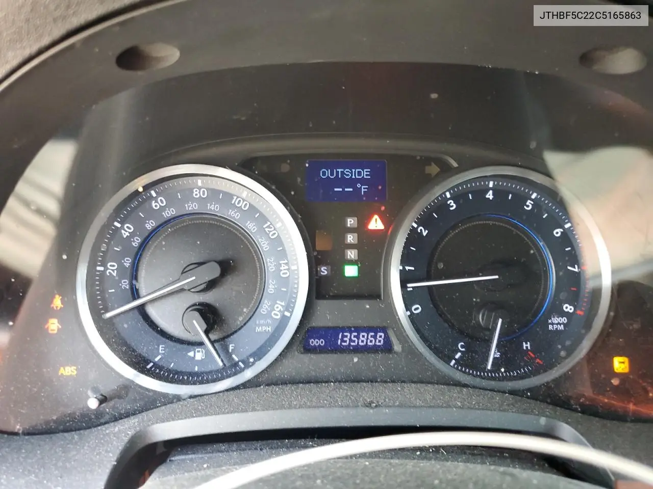 2012 Lexus Is 250 VIN: JTHBF5C22C5165863 Lot: 52546885