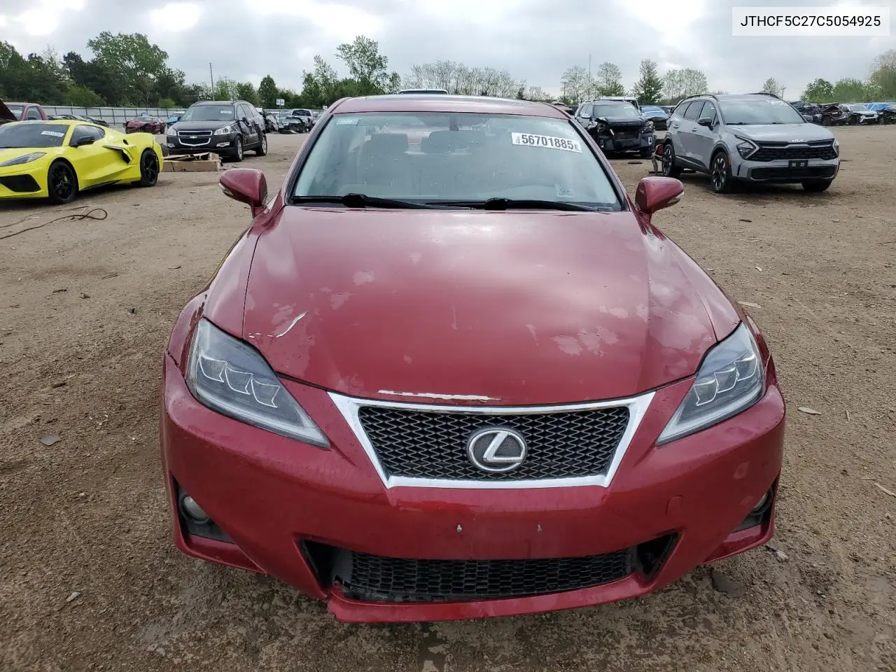 2012 Lexus Is 250 VIN: JTHCF5C27C5054925 Lot: 56701885