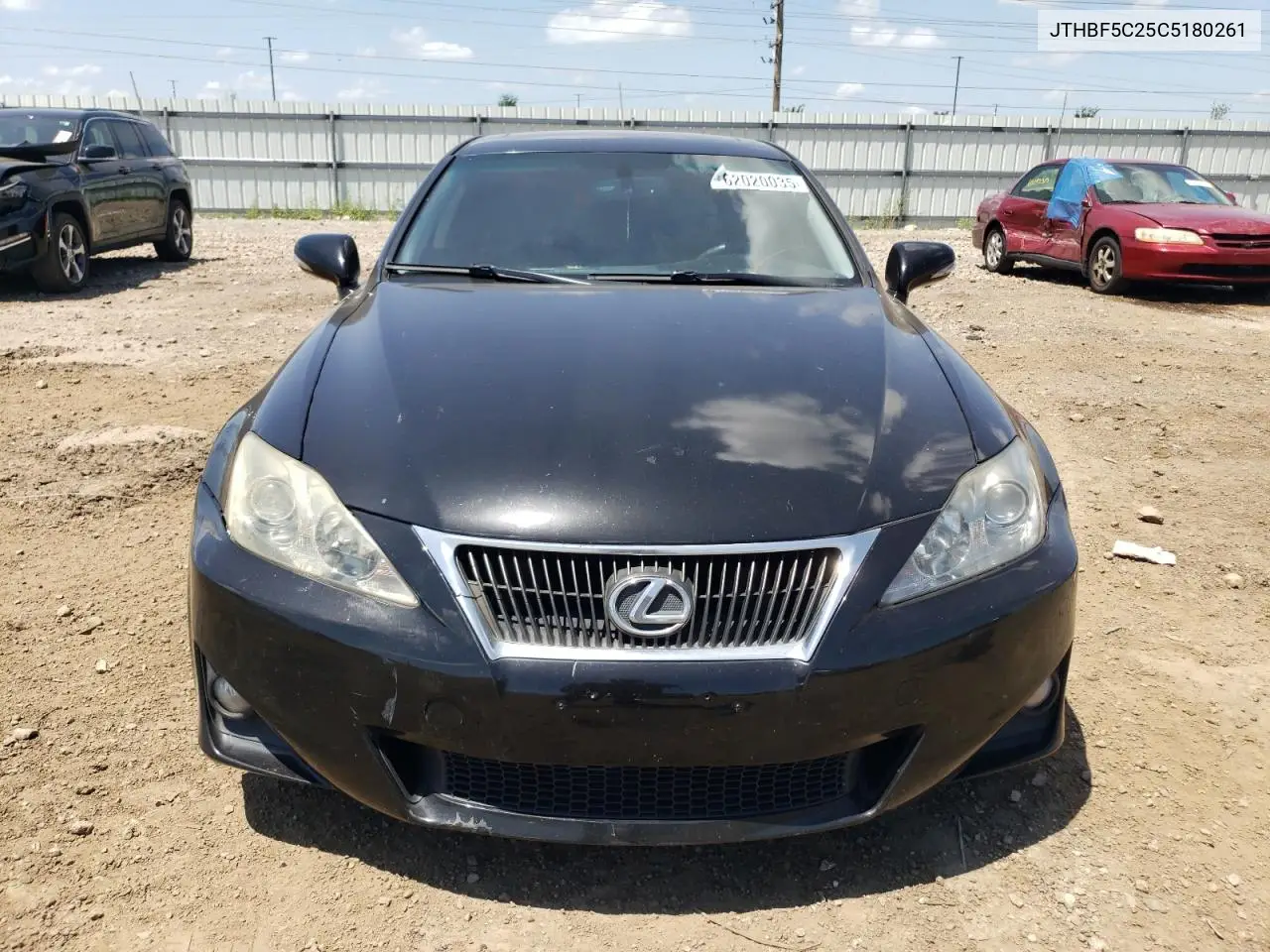 2012 Lexus Is 250 VIN: JTHBF5C25C5180261 Lot: 62020035