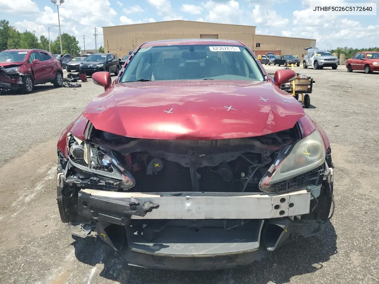 2012 Lexus Is 250 VIN: JTHBF5C26C5172640 Lot: 62362815