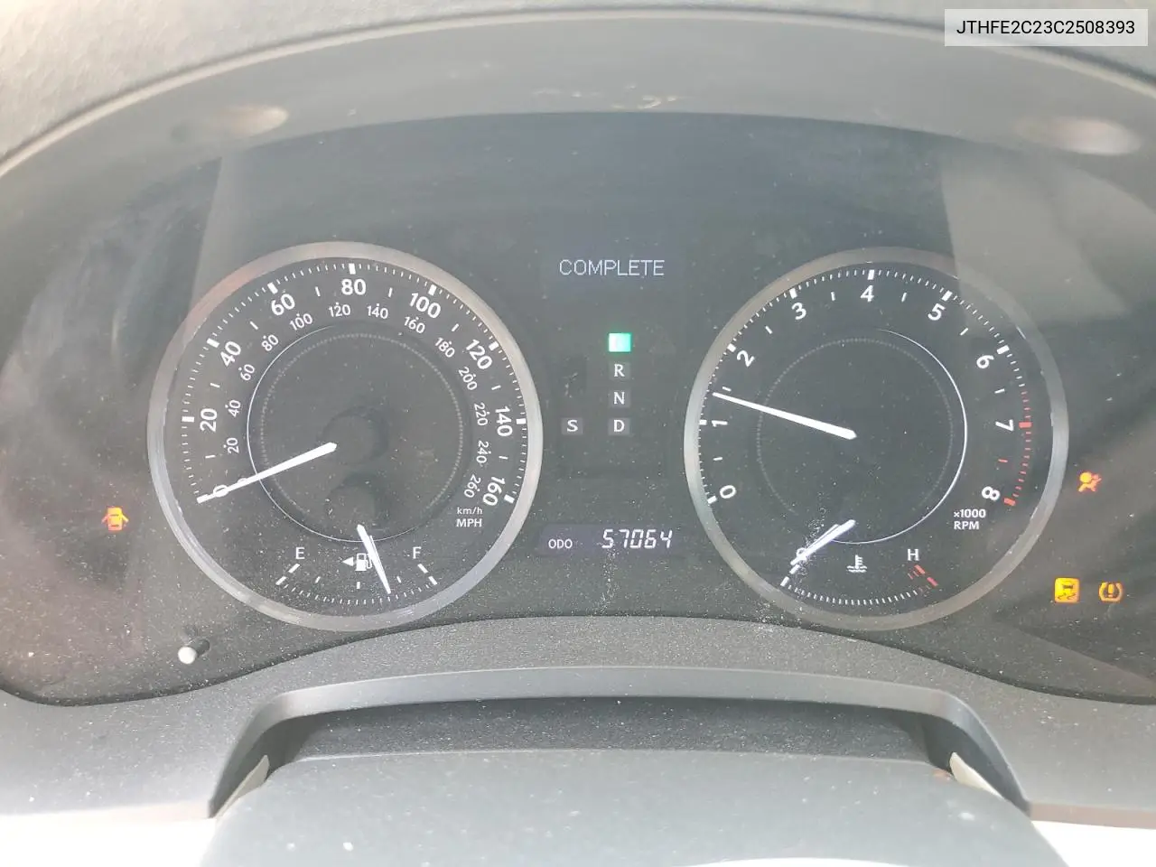 2012 Lexus Is 350 VIN: JTHFE2C23C2508393 Lot: 68310324